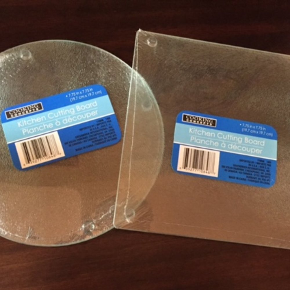 Set of 3, New Round Glass Cutting Boards ~ for etching, vinyl or sublimation